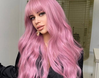 Women Long Curly Straight Instant Noodle Roll Long Curly Wig Synthetic Full Hair 2870cm Pink Purple for Girl Women Womens Casual Cosplay Party Wig 【Ship from USA 】 Women Long Curly Straight Instant Noodle Roll Long Curly Wig Synthetic Full Hair 2870cm Pink Purple for Girl Women Womens Casual Cosplay Party Wig 【Ship from USA 】