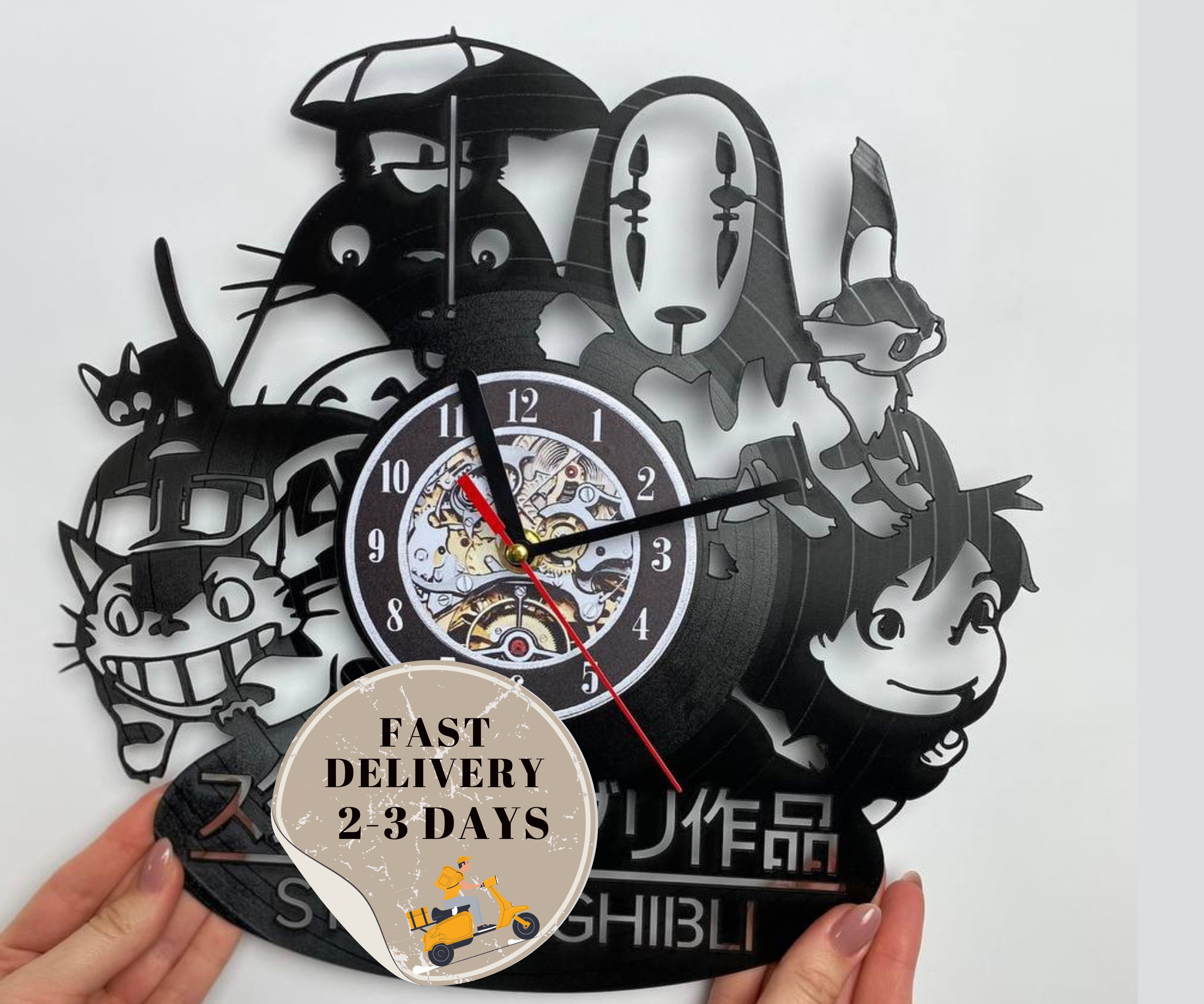 Studio Ghibli Anime Clock Vinyl Clock, Studio Ghibli India