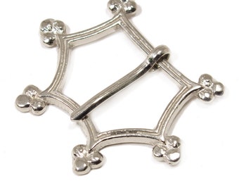 Medieval buckle 1250-1500 for straps up to 30 mm silver-plated brass