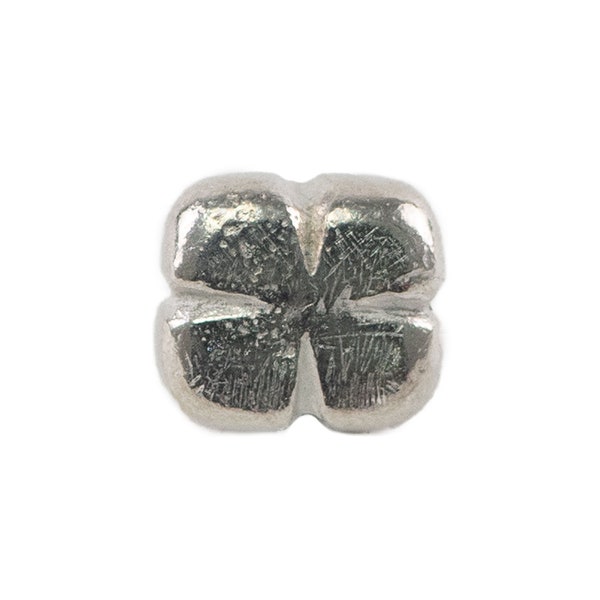 Medieval pewter button clover leaf