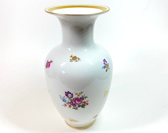 Vintage Reichenbach Vase, Mid Century Decor, Gift for Mom, Mother’s Day Gift, Gold Trim, 18th Anniversary Porcelain