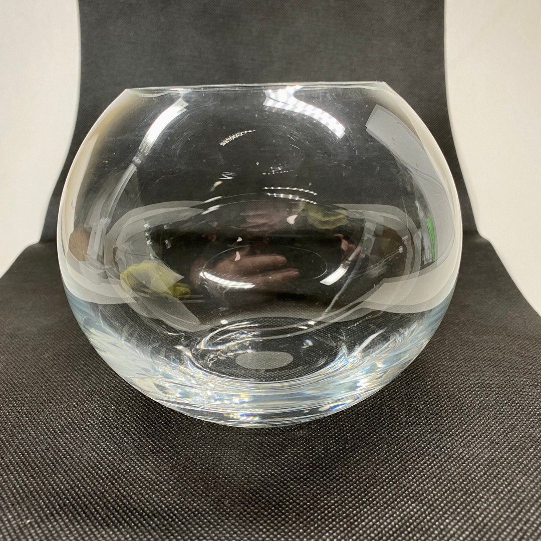 Vintage Crystal, Globe Vase, Schott Cristal Zwiesel German Home Decor