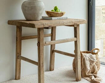 Reclaimed Large Coffee Table / Unique Farmhouse Table / Reclaimed Live Edge Wood / Handmade Home Furniture / Side Table / Wood Coffee Table