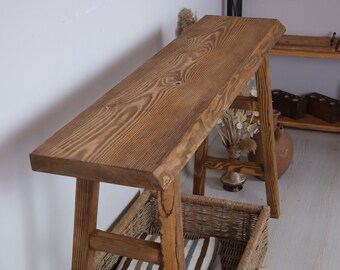 Unique Home Entryway Furniture  / Walnut Dresser / Rustic Longue Table / Console Hall Table / Entrway table Rustic custom reclaimed Wood