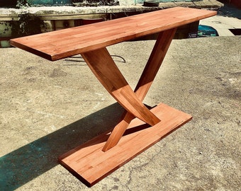 Muebles únicos de entrada para el hogar / Cómoda de nogal / Mesa longue rústica / Mesa de consola / Mesa de entrada Madera rústica personalizada recuperada