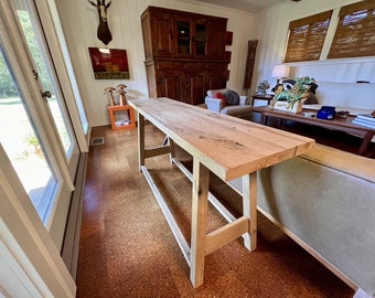 Unique Home Entryway Furniture  / Walnut Dresser / Rustic Longue Table / Console Hall Table / Entrway table Rustic custom reclaimed Wood