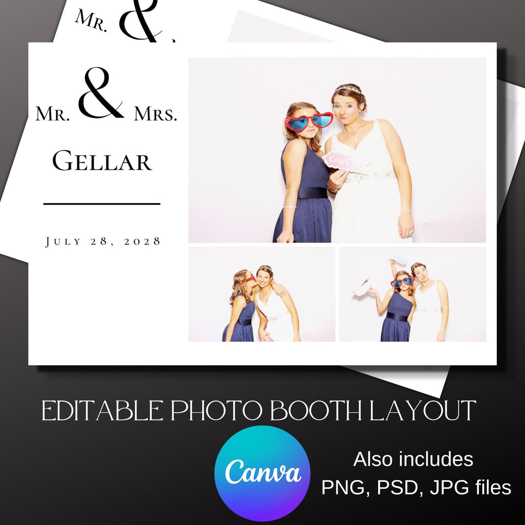 4x6 Photo Frame Template for Photo Booth - Etsy