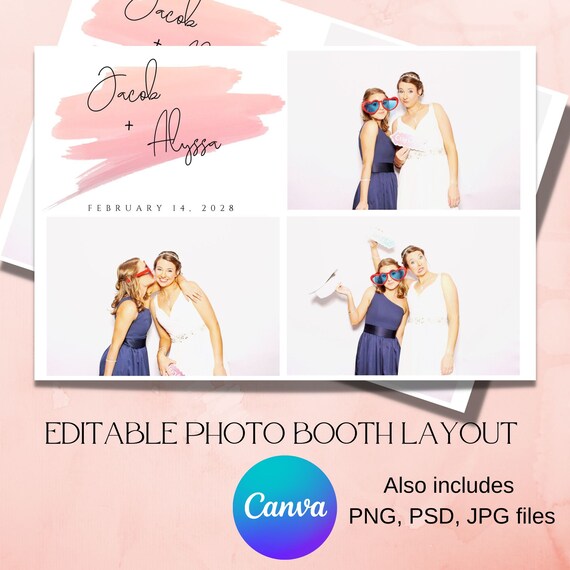 4x6 Photo Frame Template for Photo Booth - Etsy