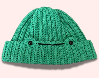 Froggie Crochet Beanie Pattern PDF ONLY
