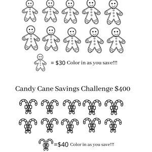 Christmas savings challenge