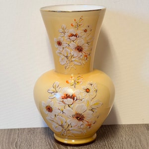 Large Vintage Hand Painted Flowers Ardalt Made in Italy Vase