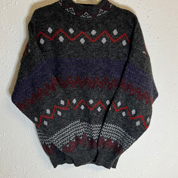 vintage Design sweater italia製 Vintage Colore Italia Designer Wool Sweater Collezione Perte