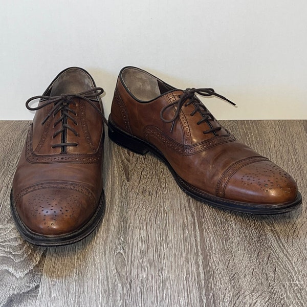 Johnston Murphy Wing Tip Men’s 13 Shoes Brown Leather Lace Up