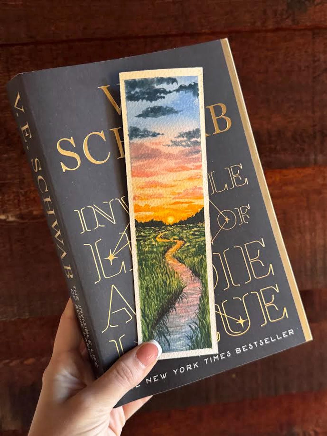 Hand Painted Watercolor Bookmark | Sunset & River | Colorful Scenery - Etsy