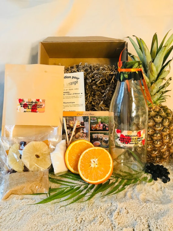 Coffret Rhum Arrangé Ananas Cranberry Pêche Orange