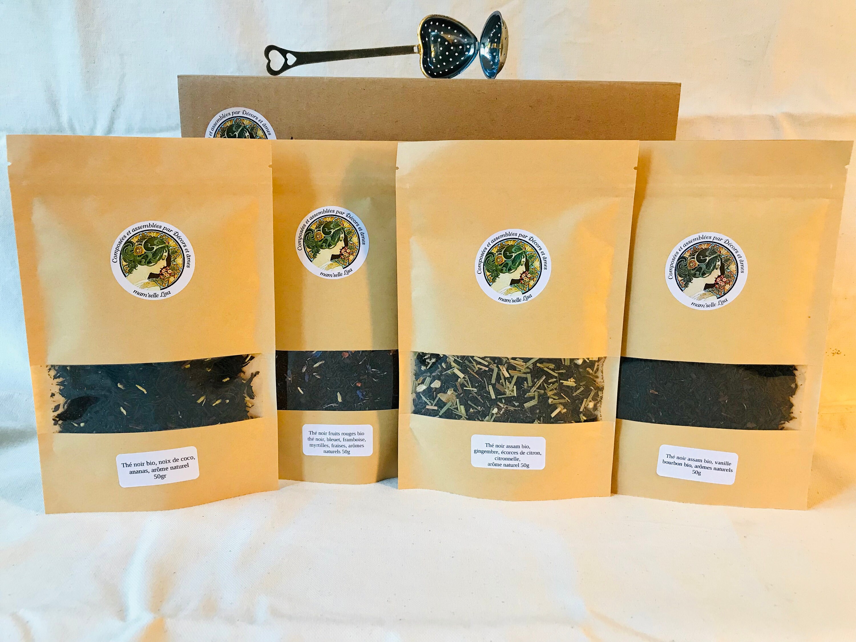 Coffret Thé Noir Bio - Ananas Vanille Gingembre...