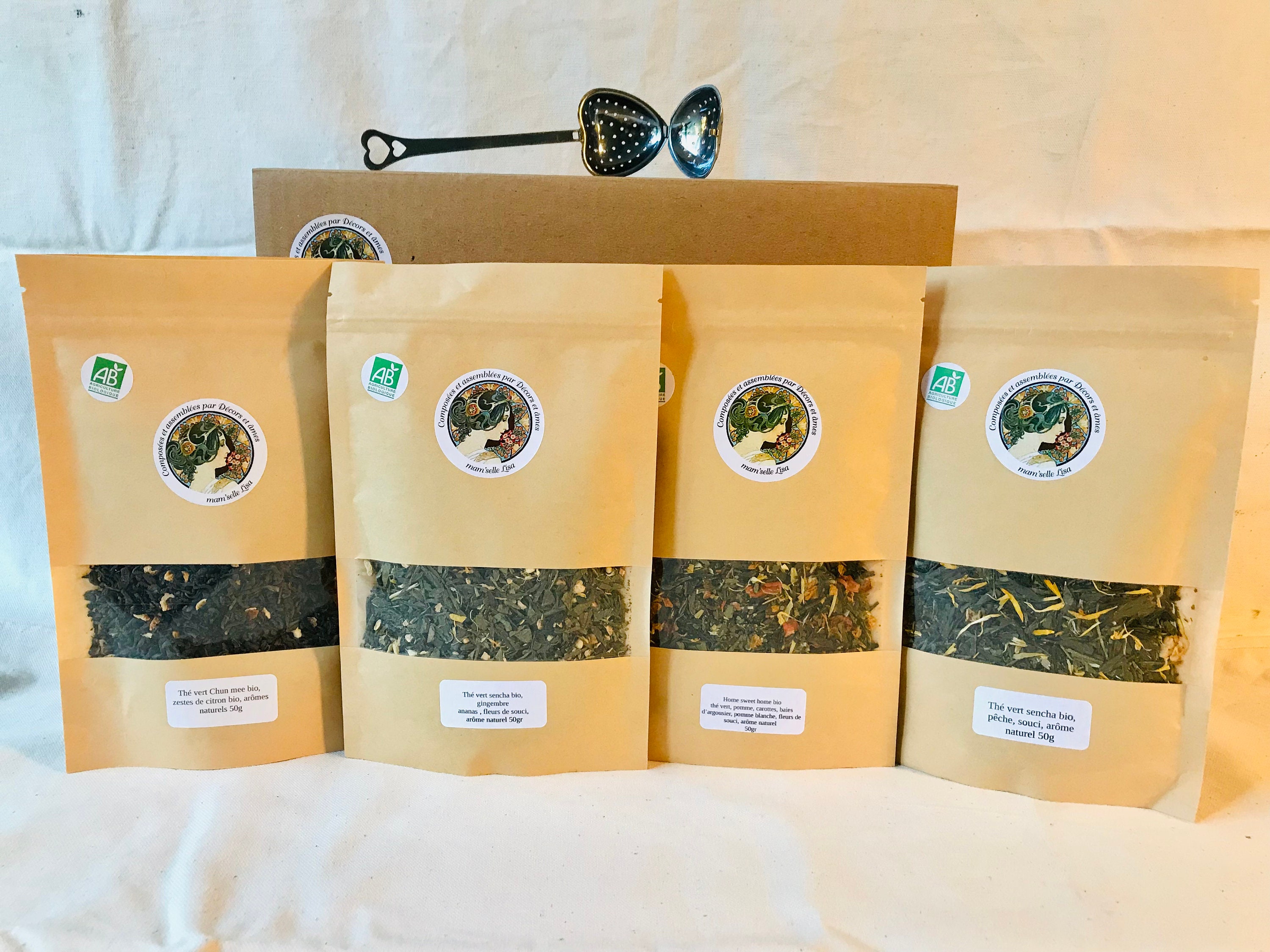 Coffret Thé Vert Citron- Ananas - Carotte Pêche