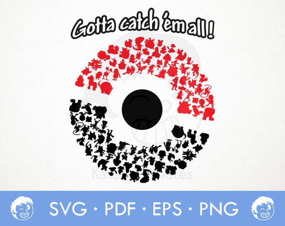 Pokemon Pokeball Monogram Frame SVG Cut File Cricut Clipart Dxf Png –  DNKWorkshop