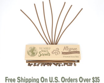 Allspice Incense Sticks | Plants Only | No Perfume | Handmade | No dyes | Nothing Synthetic | Organic |