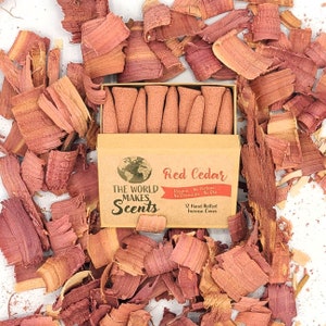 Red Cedar Incense Cones | Handmade | Zero Synthetics | Whole Plant |