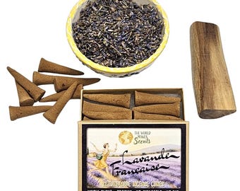 French Lavender Incense Cones | Handmade | Zero Synthetics | Whole Plant |