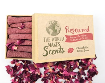 RoseWood Incense Cones | Handmade | Zero Synthetics | Whole Plant |
