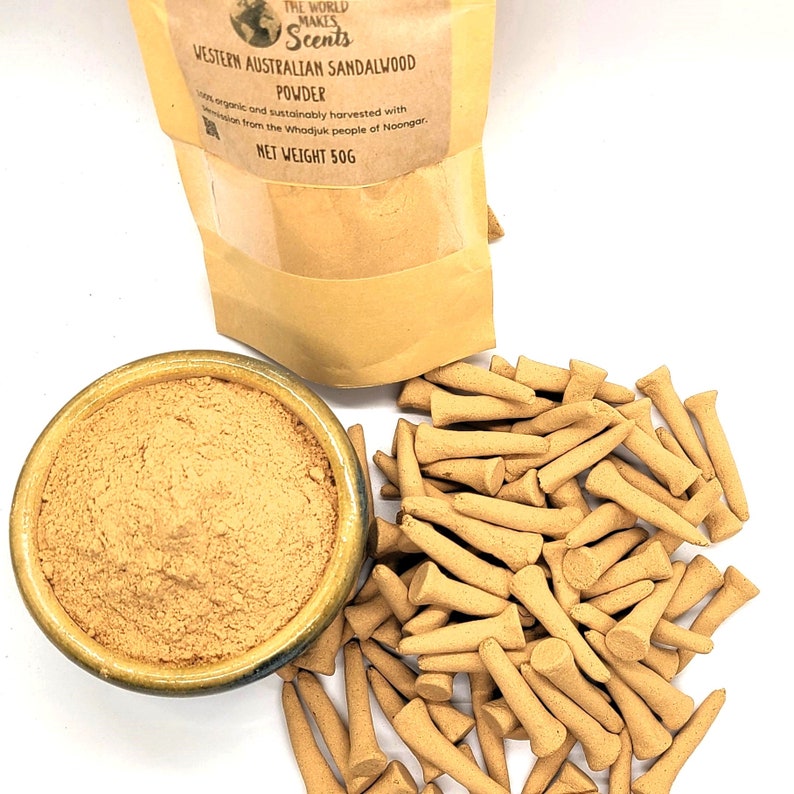 Pure Sandalwood Powder Santalum Spicatum Sustainably Harvested From Western Australia and Imported to the USA image 2