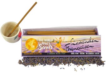 Incensos de lavanda francesa | Feitos à mão | Sem sintéticos | Planta inteira |