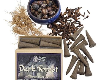 Dark Forest Incense Cones | Handmade | Zero Synthetics | Whole Plant |