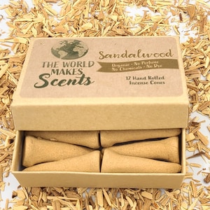 Australian Sandalwood Incense Cones | Handmade | Zero Synthetics | Whole Plant