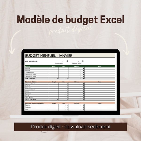 Modèle de budget Excel