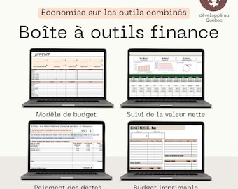 Financial toolkit, Finance Bundle, Quebec Budget, Excel Budget, Google Sheets Budget, Net Worth Tracker, Digital Financial Tools