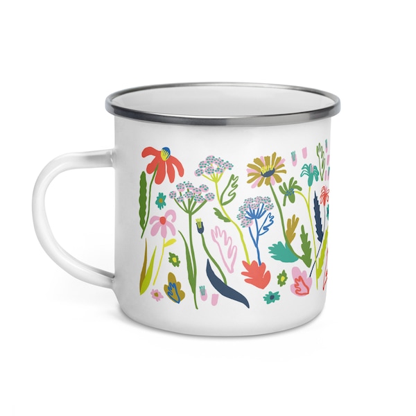 Sierra Wildflowers Enamel Mug