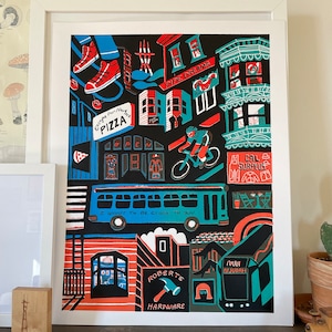 San Francisco Haight Ashbury Screen Print