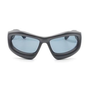 Occhiali da sole rave sportivi futuristici neri OMO