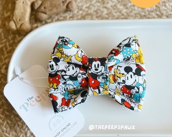 Disney Dog Bow tie , Vintage Disney ,Mickey Mouse, dog bow tie , dog bow, pet bow tie, Donald Duck, Minnie mouse