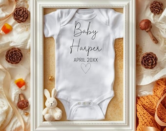 Neutral Fall Pregnancy Announcement Template | Editable Autumn Baby Reveal | Cozy Woodland Baby Announcement