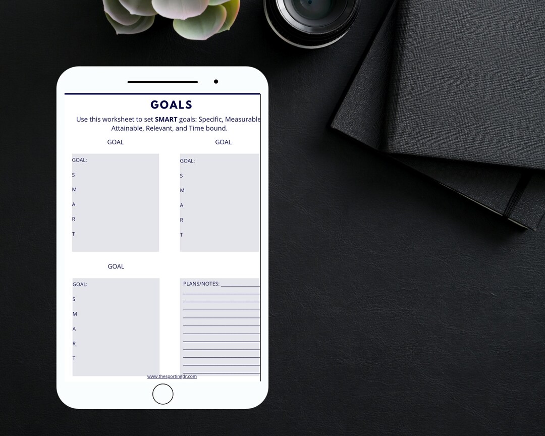 Smart Goals Guide Handout.pdf SMART Goals Worksheet | Simple Fillable Guide | Reusable Printable ...