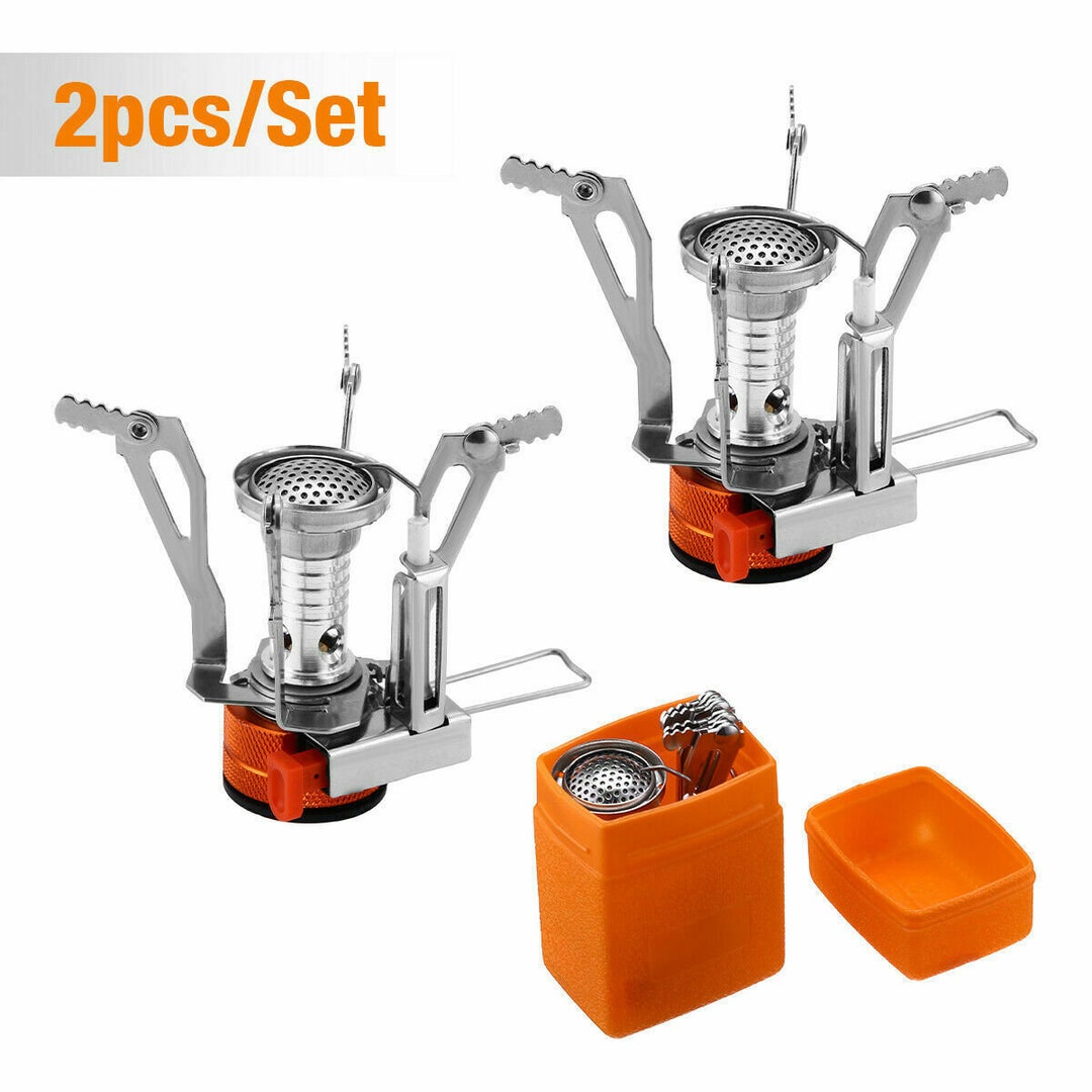 2 Portable Camping Stoves Backpacking Stove With Piezo Etsy