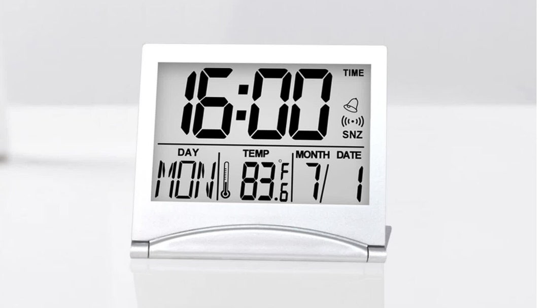 Betus Digital Travel Alarm Clock Foldable Calendar Etsy