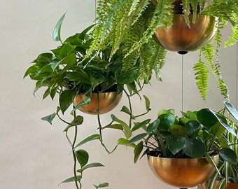 thumbnail image 2 of FRAKYEN Gold Hanging Planters For Indoor Plants 10 Inch With 2 of 14