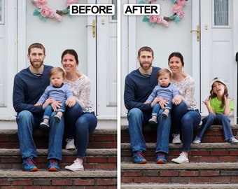 Photo Merge Add People to Photo Edit Merge Combine Photos Add Deceased To Photo Personalized Memorial Gift Add Loved One To Photo Editing