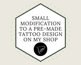 Pequeños cambios en un diseño de tatuaje existente que aparece en mi tienda | Diseño de tatuaje para mujer | Plantilla de tatuaje | Listo para descargar