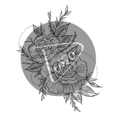 Side boob floral tattoo piece #2