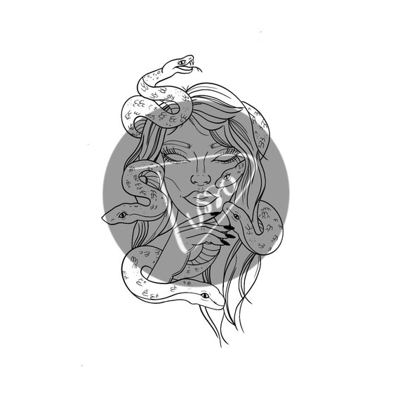 Medusa Tattoo Design Tattoo Design for Women Tattoo - Etsy Israel Medusa Tattoo Design Tattoo Design for Women Tattoo - Etsy Israel