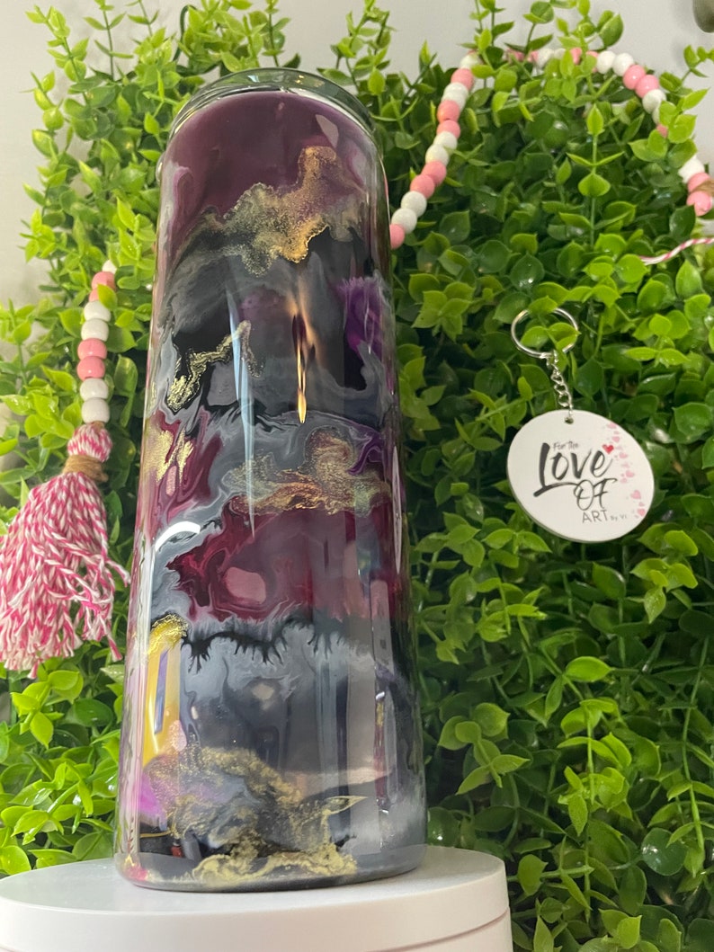 Alcohol Inks Tumbler Epoxy Tumblers Custom Tumbler One Etsy