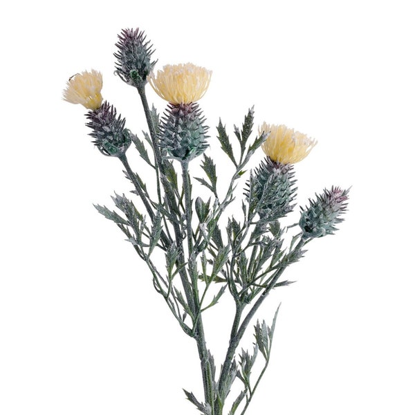 Artificial Thistle Wild Flowers Artificial Grasses French Country Artificial Flowers Craft Supplies DIY Wildflowers Wedding Decor Real Touch