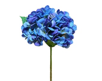 Hydrangea Artificial Flowers Real Touch Blue Hydrangea Stem Artificial Flower Wreath Making DIY  Supply Wedding Home Kitchen Decor Gifts