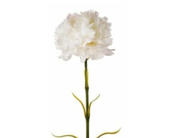 Carnation Stems White Carnation Artificial Flower Home Decor Wreath Making Supplies Artificial Greenery Farmhouse Decor Kitchen