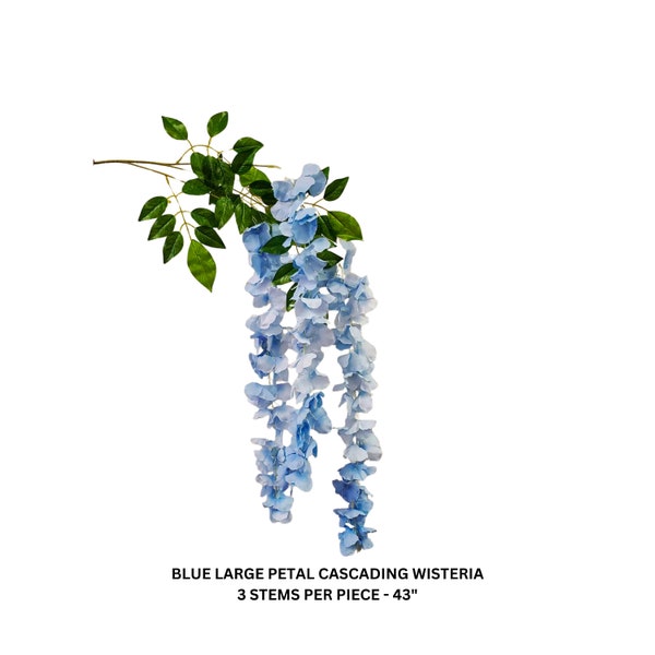 Artificial Wisteria Cascading Blue Wisteria for Wedding White Wisteria Photo Backdrop Hanging Flowers for Photo Shoot Prop Baby Shower Decor